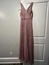 NWT JCREW 298 Sz 4 Silk Chiffon Anabel Long Dress Gown Dusty Lavender formal