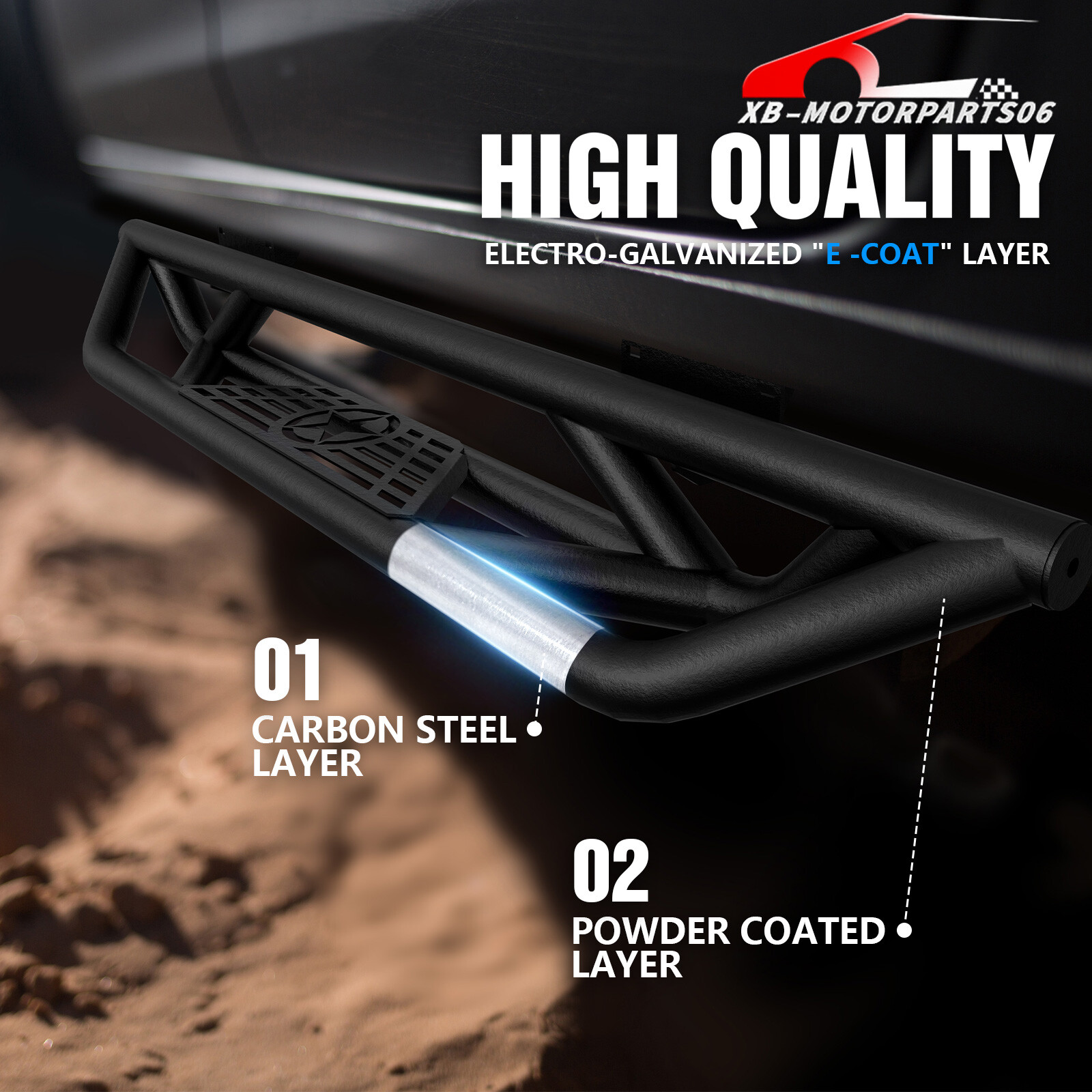 Drop Side Steps Nerf Bars Running Boards For 2021-2023 2024 Ford Bronco 2 Doors