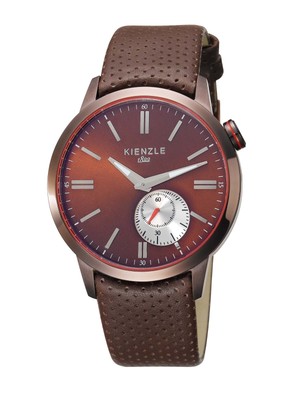 KIENZLE 1822 Herrenuhr Quarz, Saphirglas, 10 Bar, Edelstahl, Lederband, K-00152