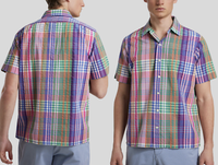Polo Ralph Lauren Clady Seersucker Camp Shirt Classic Fit Check Karohemd Hemd M