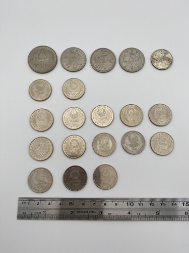 Japan 500 Yen 100 Yen Silver Mix Coin Olympics 20 Set Sport 1964 To 2020 - Picture 14 of 23