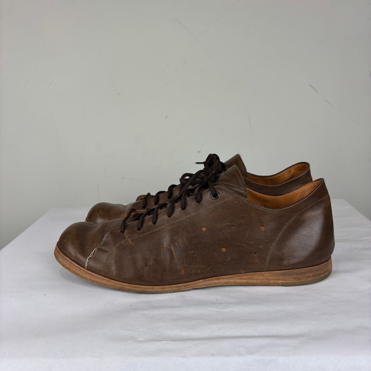SAK Ryusaku Hiruma Leather Derby One Piece Dress Shoes Men\'s 45 Handmade Italy SAK Ryusaku Hiruma Leather Derby One Piece Dress Shoes Men main image 3