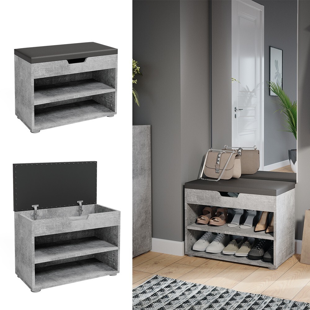 Banc chaussures 6 paires Rolfe Vicco pour optimiser les petits couloirs