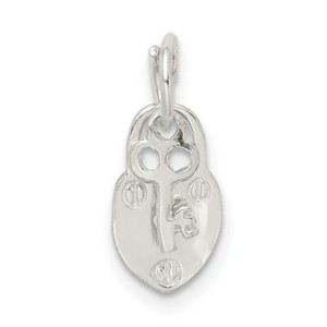 charm lock sterling pendant inch key silver