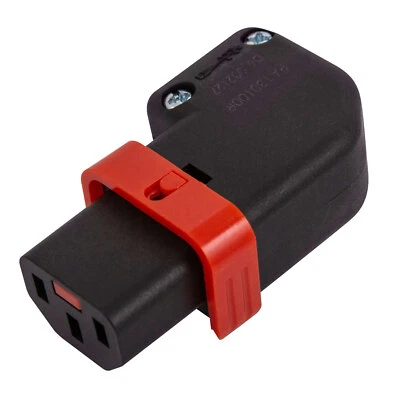 CLICK IEC Lock C13 IEC Lock Right/Left Angle Rewireable Connector