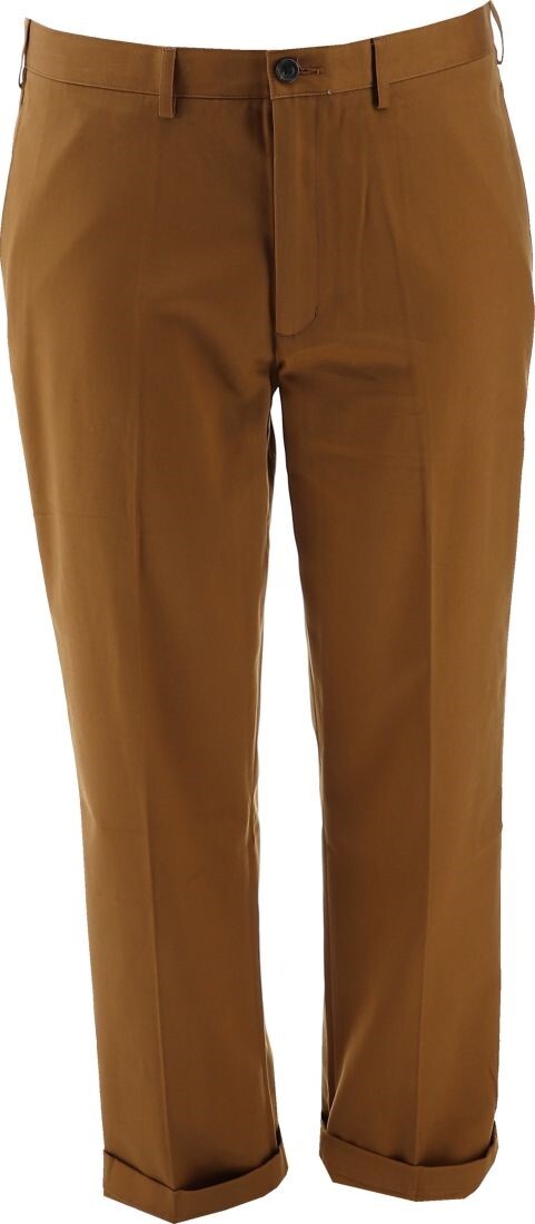 Lands' End No Iron Chino Pants Porcini Mushroom 42 NWOT (525