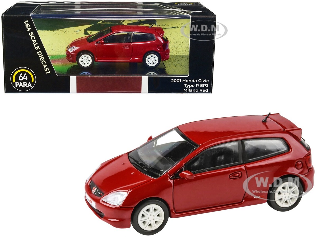2001 HONDA CIVIC TYPE R EP3 MILANO RED 1/64 DIECAST MODEL CAR