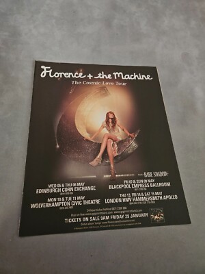 TPEEP295 MAGAZINE ADVERT 11X9'' FLORENCE & THE MACHINE - THE COSMIC LOVE TOUR 