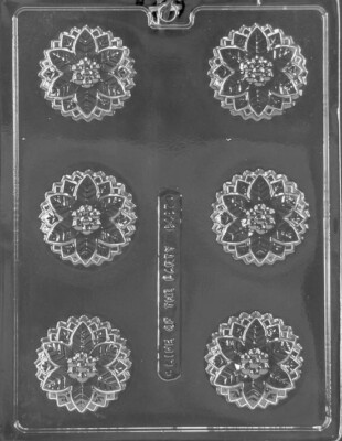 POINSETTIA OREO COOKIE CHOCOLATE MOLD MOLDS WINTER POINSETTIAS CHRISTMAS FLOWERS