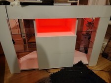 Wayfair White Glossy Tv Unit Perfect For 50inch, With Different Decorative Light