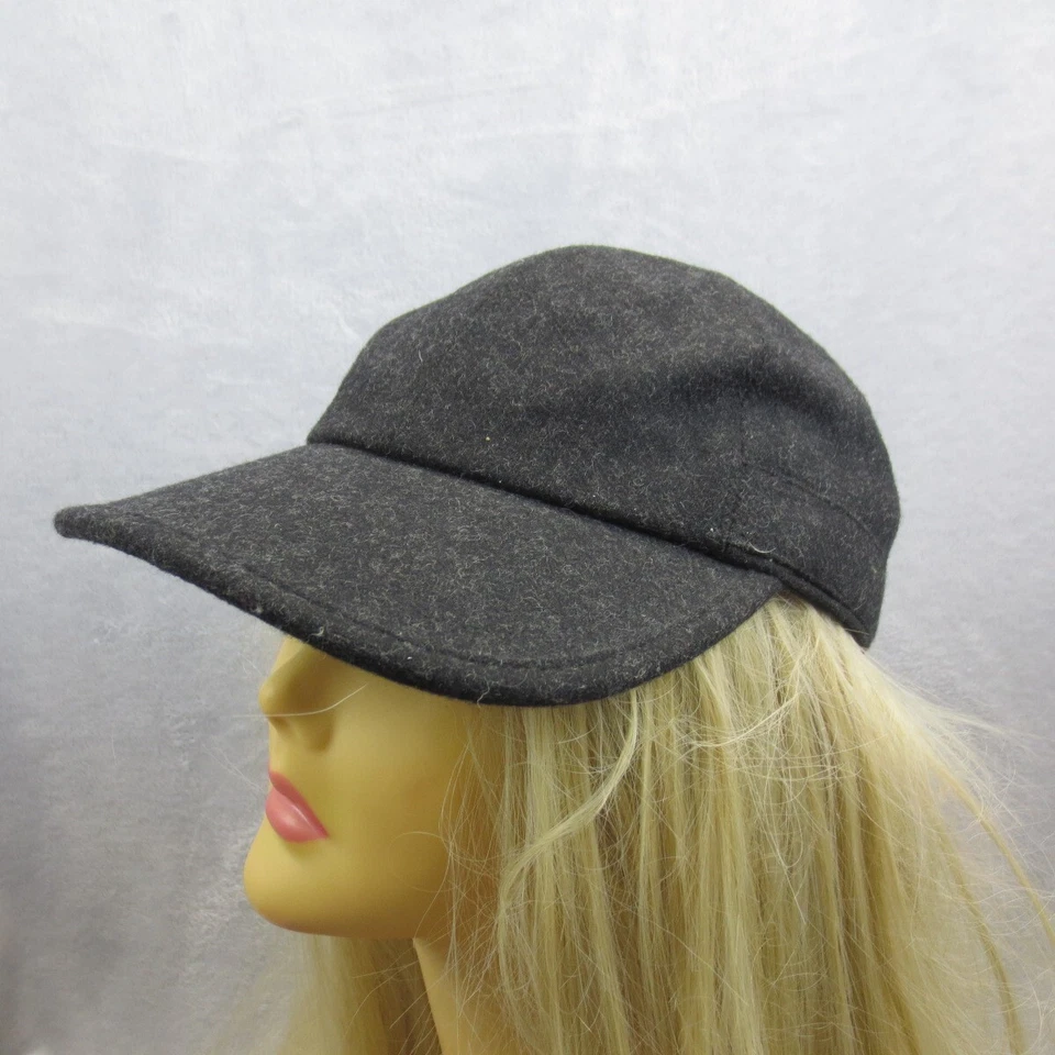 Gorra de camionero HatAttack para mujer negra informal mezcla de lana ajustable Foto 3 de 4