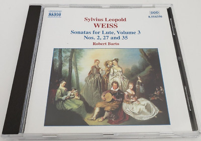 Sylvius Leopold Weiss Sonatas for Lute Volume 3 Robert Barto CD 2000