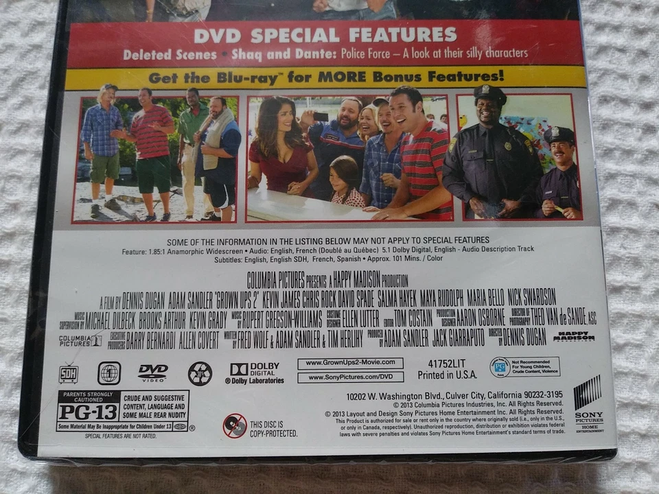 Grown Ups 2 (DVD, 2013 Widescreen) Adam Sandler NEW Sealed Free Shipping !!! - Image 4 of 4
