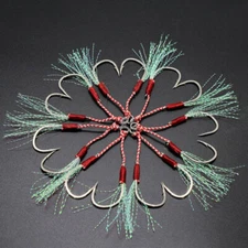 10 Pairs Fishing Jig Assist Hooks High Carbon Steel Hook Saltwater Big Game