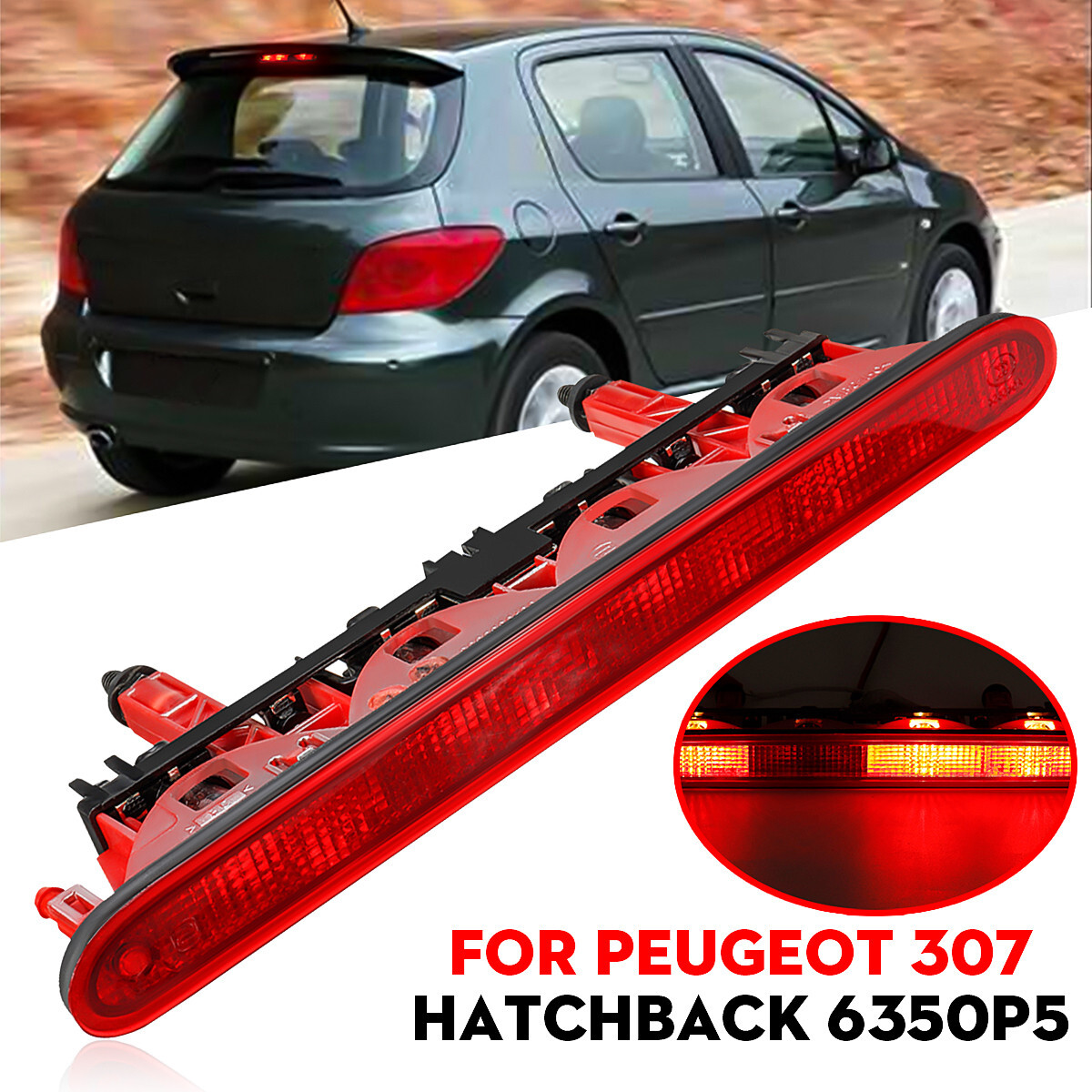 Genuine Rear High Level 3rd Brake Stop Light For Peugeot 307