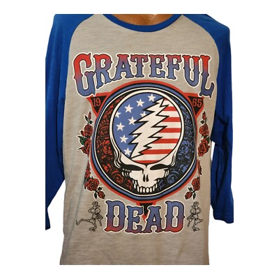 Vintage Grateful Dead T Shirt 3/4 Raglan Sleeve Men's Large