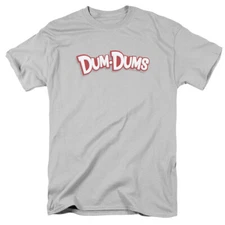 Dum-Dums Logo T Shirt Mens Licensed Sucker Lollipop Candy Silver