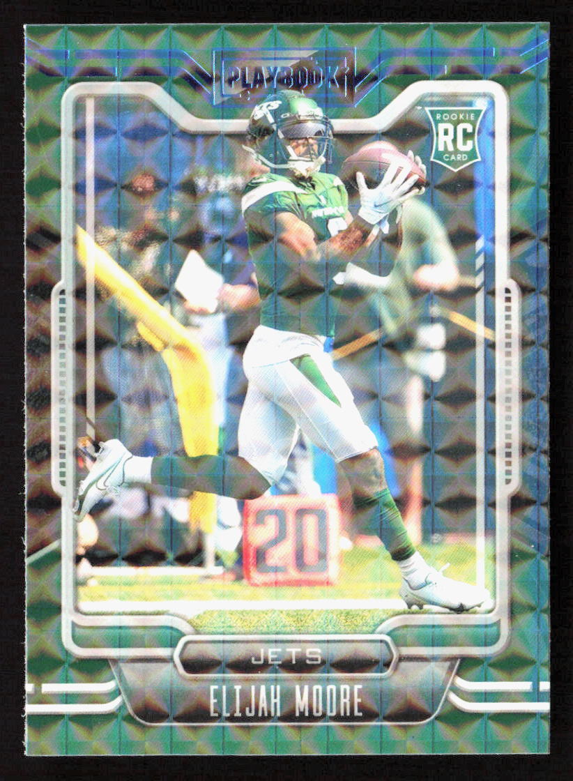 2021 Panini Playbook Elijah Moore Mosaic Rookie Card RC #114 Jets