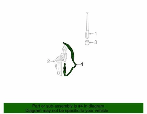 Conjunto de cable de antena genuino GM 2000-2005 Chevrolet Classic Malibu 15383103 Foto 2 de 2