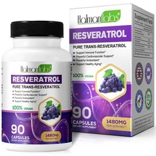 High Purity Resveratrol Capsules 98% Trans-Resveratrol Reservatrol Supplement -