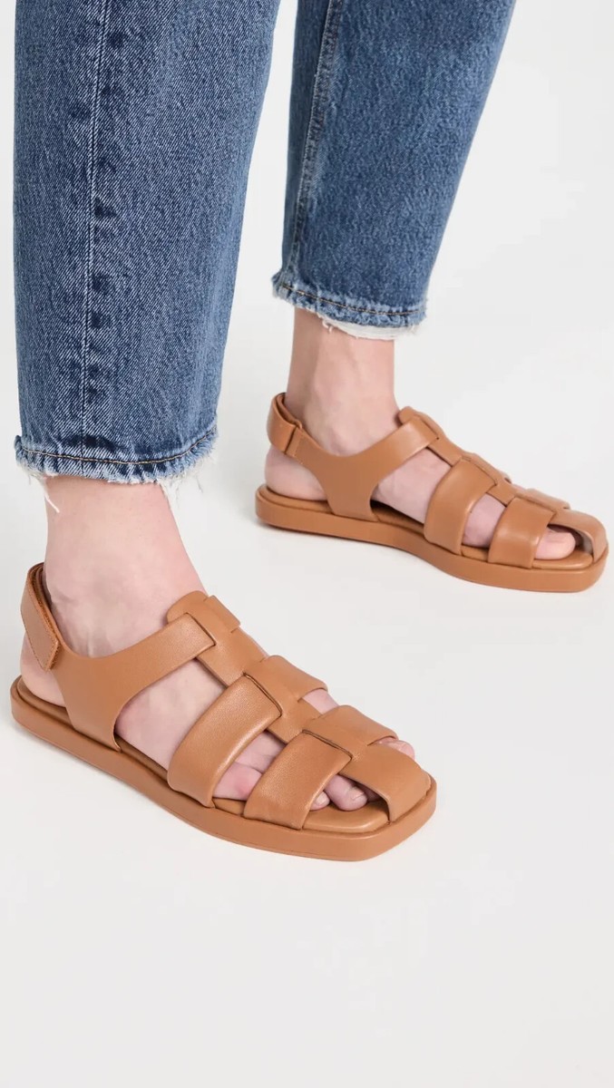 VINCE Rava Tan Leather Fisherman Sandals Women's 10/40 $250 | eBay