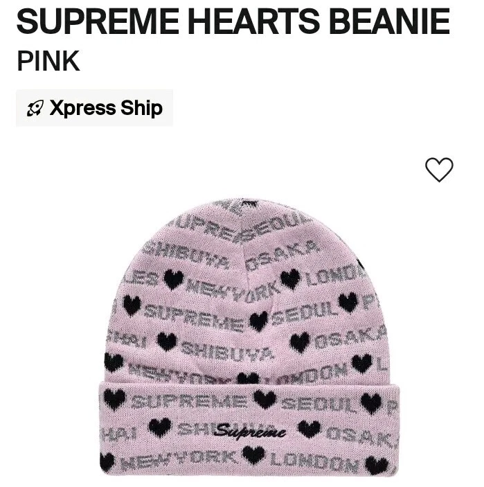 帽子 Supreme Hearts Beanie \