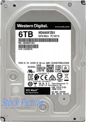 Western Digital WD6003FZBX（3.5 HDD 6TB） Western Digital WD Black HDD WD6003FZBX 6TB w/ 256MB Cache