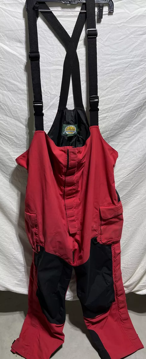 CABELA S MEN S 3XL GORE TEX GUIDEWEAR BIBS Red Black Fish Water Outdoors Pants
