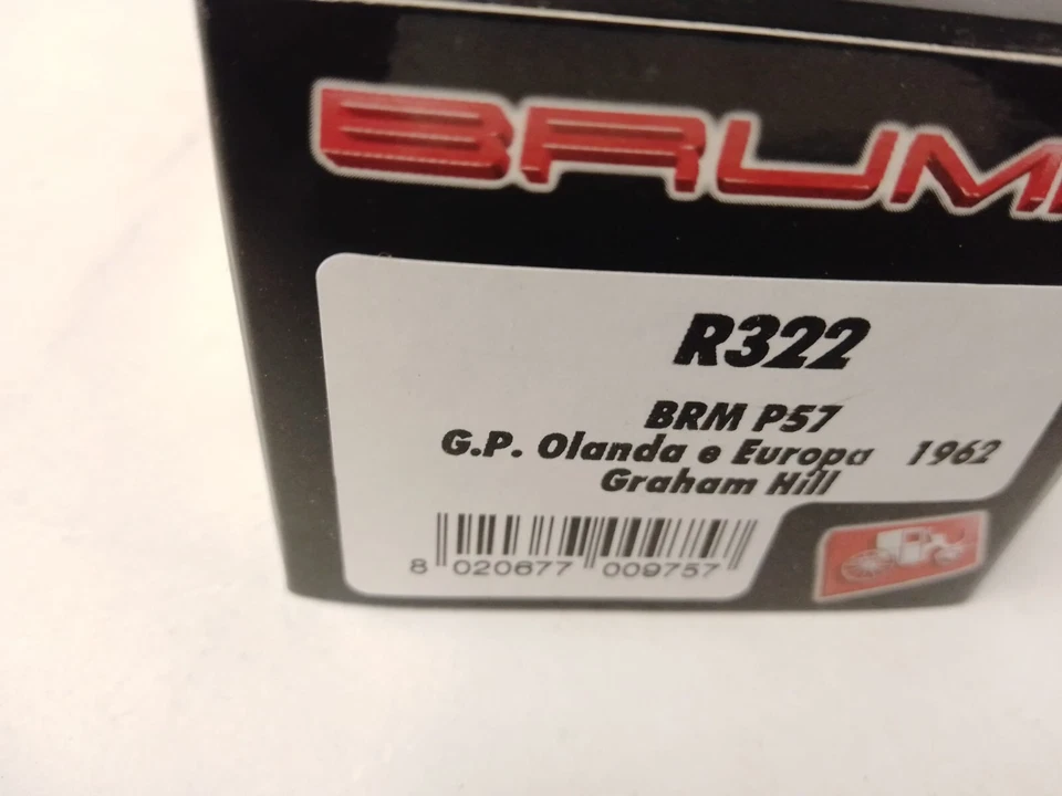 Brumm BRM P57 #17 Graham Hill World Champion 1962 Dutch Europe GP 1/43 R322 - Immagine 2 di 2