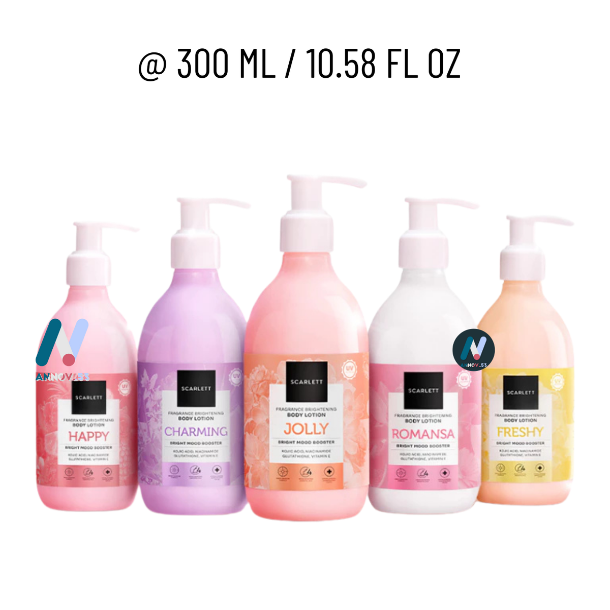 SCARLETT BODY LOTION Nourish Skin Moisturizes Soft Bright Mood Booster 300 ML