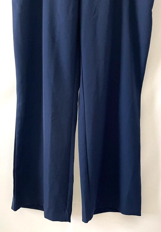 Jessica London Womens Navy High Rise Partial Elastic Waist Dress Pants Sz 24W - Image 4 of 4