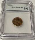 1939 S Wheat Cent ICG MS66RD