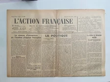 The French Action No. 320 16/11/1933 "Mutilated Statue Of Deroulède A. Bonnard"