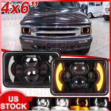 2pcs For Chevy S10 Blazer 1994-1997 4x6 Led Headlights Hi-lo Sealed Beam Halo 2pcs For Chevy S10 Blazer 1994-1997 4x6 Led Headlights Hi-lo Sealed Beam Halo