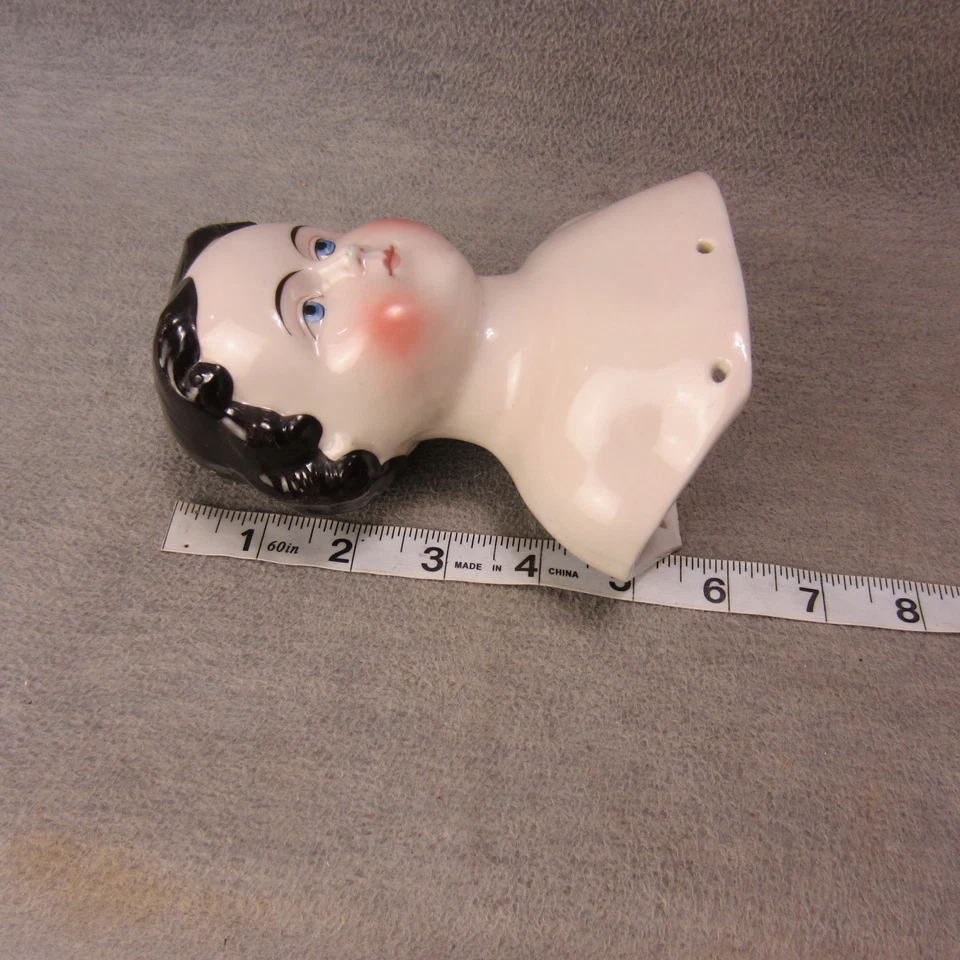 Antigua cabeza de hombro cabeza china de la era de la Guerra Civil ceja alta puchicho 5,5" tinte rubor Foto 4 de 4