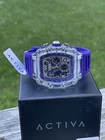 Activa X InvictaMen's Watch w/ Skeleton Dial - 44.3mm, Purple (ACW2305-010) new