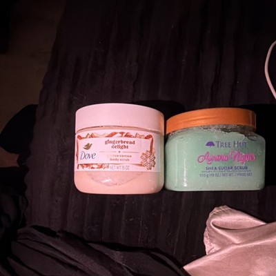 Dove Gingerbread Body Scrub & Tree Hut Aurora Nights Shea Sugar Scrub Set