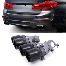 TUBOS DE ESCAPE ESTILO M5 NEGROS CUATRO SALIDAS PUNTAS DE ESCAPE PARA BMW SERIE 5 G30 16-23