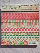 My Mind’s Eye OOH LA LA 6x6 cardstock paper 24 sheets 2-sided Oh La La For Her