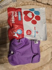 Pet Parents Reusable Dog Diaper Medium Purple Mesh Fabric Washable