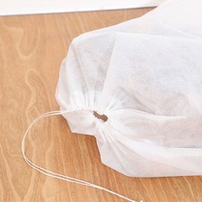 Disposable Shoe Storage Bag Non Woven Breathable Clear Shoes Drawstring