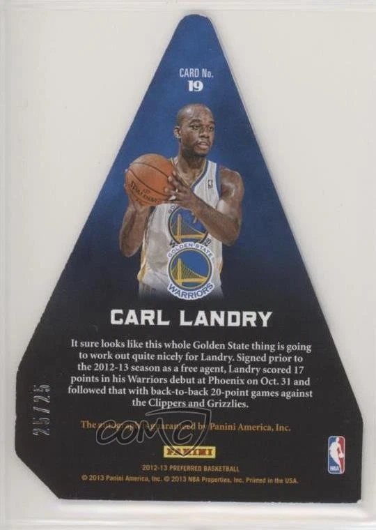 2012-13 Panini Preferred Panini's Choice Award Blue /25 Carl Landry #19 Auto - Image 2 of 2