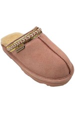 BEARPAW Women's Tanya Suede Embellished Slipper Mule Blush