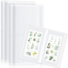 Seajan 2 Pack Sticker Storage Book Organizer Binder, 4.8 x 9.6 inches, Clear