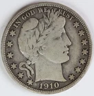 F 1910 S Barber Half Dollar