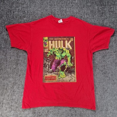 Marvel Hulk T-Shirt rot Größe Small Herren oder 14-15 Jahre P2P 18,5 Zoll, Medium