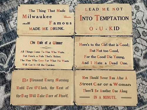 Lof of x6 WW1 WWI Military US Army AEF McGown Silsbee Litho Co NY Humor Cards