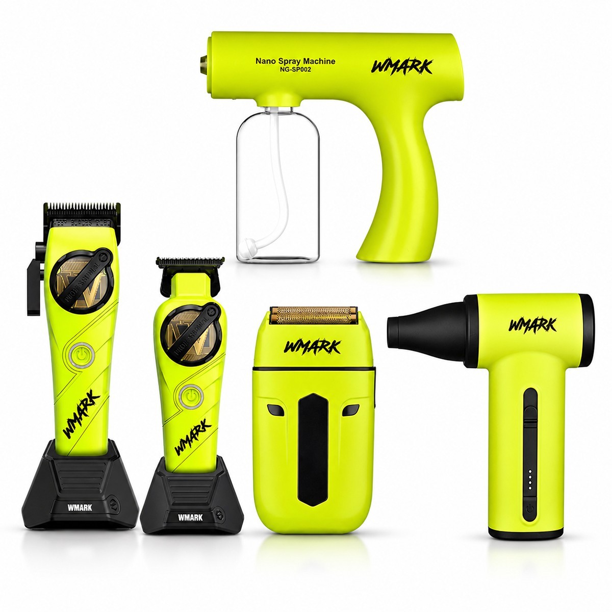 WMark Pro 5-in-1 Barber Kit Hair Clipper Trimmer Shaver Air Duster