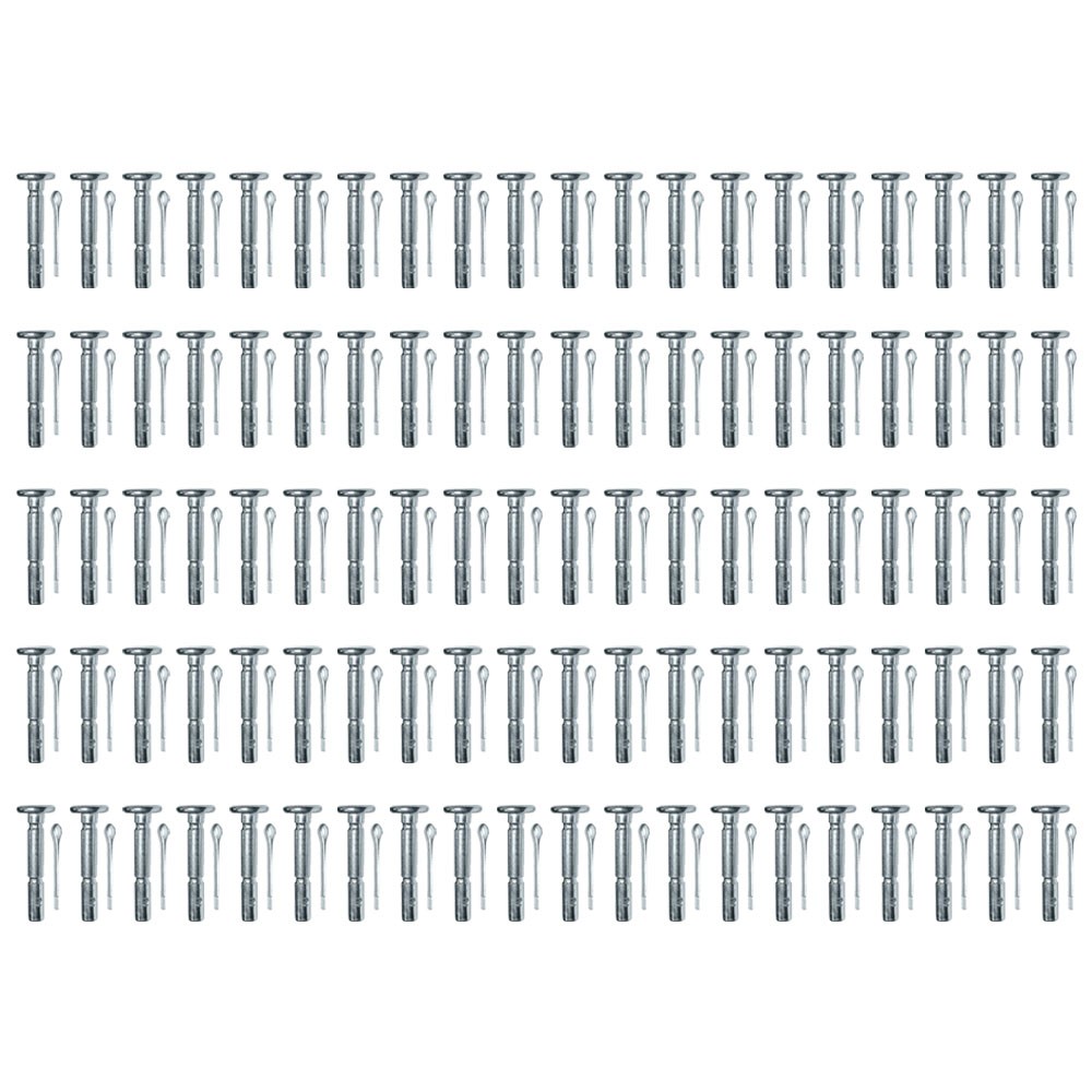 Qty 100: Shear Pins with Cotter Pin, 1-5/8