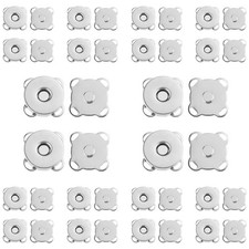 20 Sets Plum Magnetic Snaps Buttons for Sewing Supplies 15mm 15MM, Silver